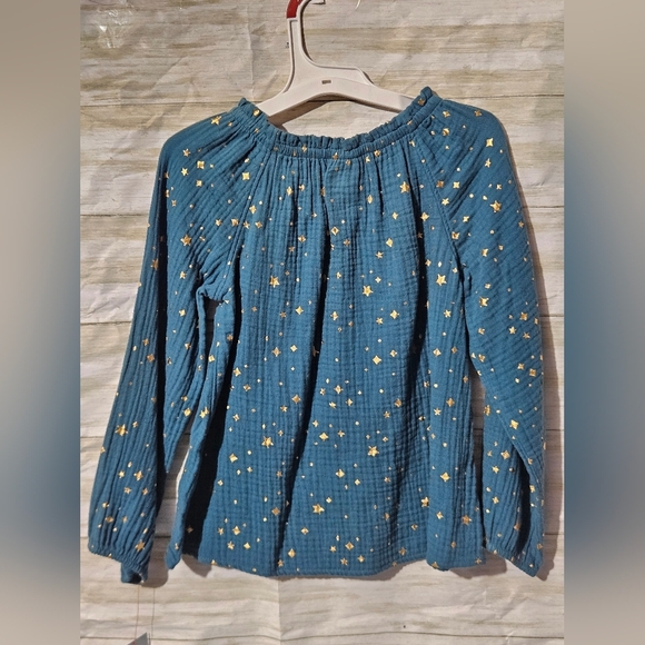 Blue Star Print Girls Top - Picture 7 of 8